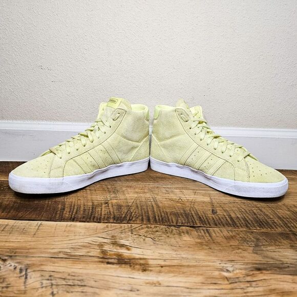 Adidas Basket Prof! Yellow Leather Suede High-Tops Women's Size 8 1/2 - Picture 4 of 16